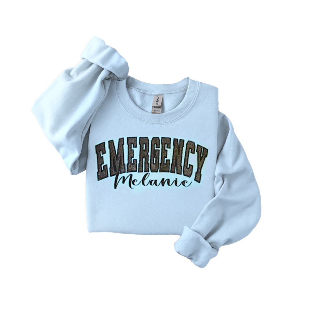 EMERGENCY SWEATSHIRT WITH NAME