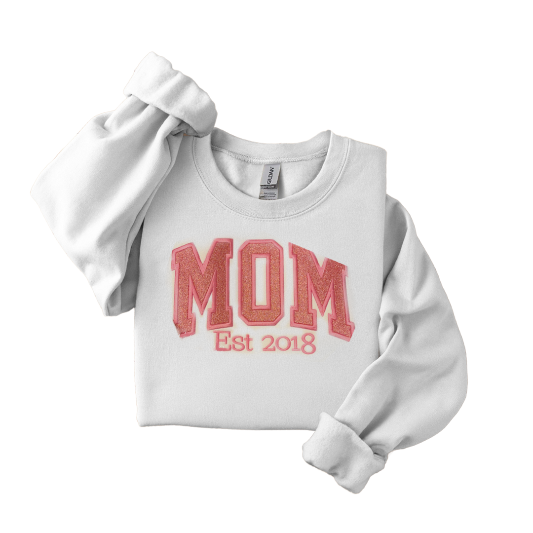 MAMA GLITTER APPLIQUE SWEATSHIRT