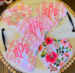 MONOGRAM BABY BIBS